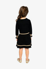 Knit Dress Black And Beige