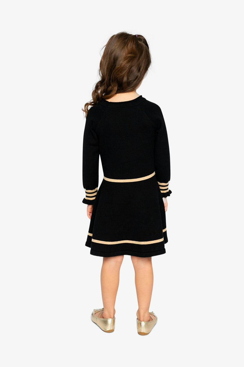 Knit Dress Black And Beige