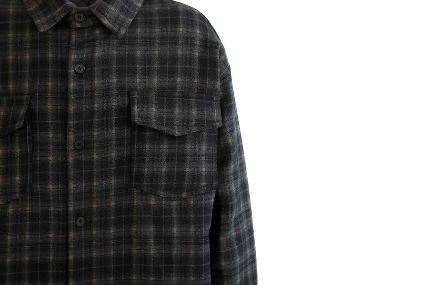 Black Plaid Flannel Shirt
