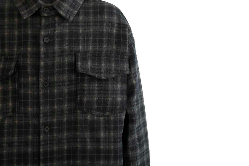 Black Plaid Flannel Shirt