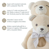 SNUGGLE + SHAKE - Baby Lovey Security Blanket Toy and Rattle Set