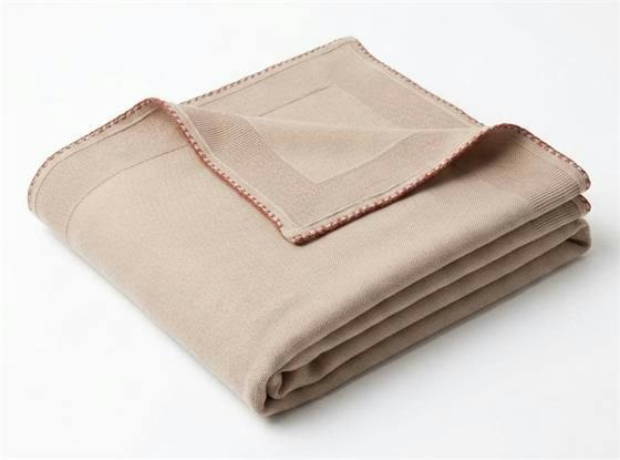 Knit Blanket With Decorative Stitch
