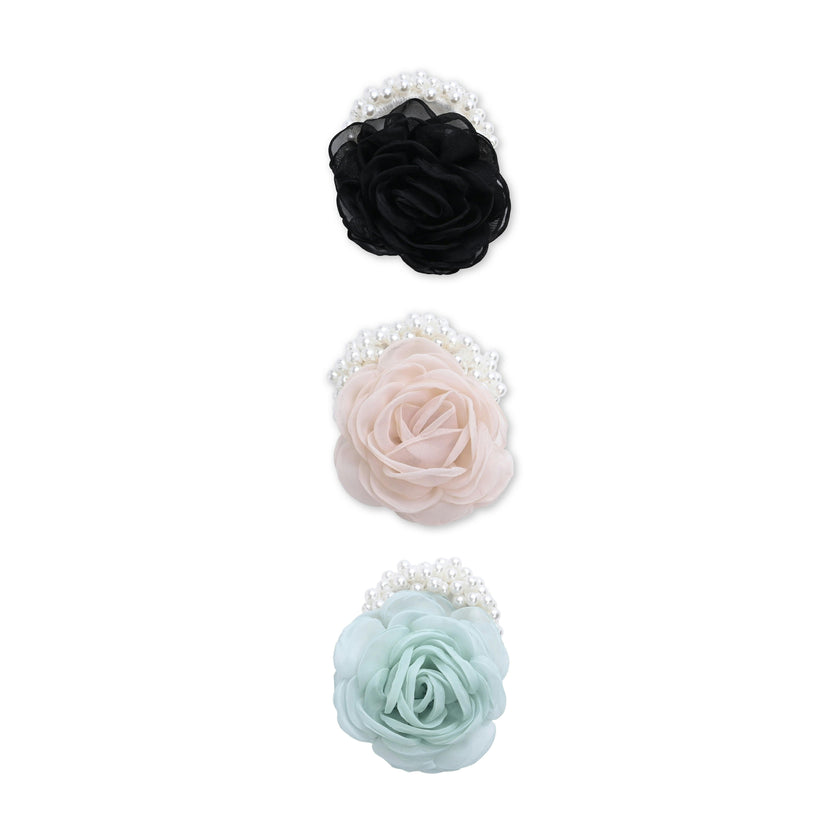 Pearl Petal Scrunchie set