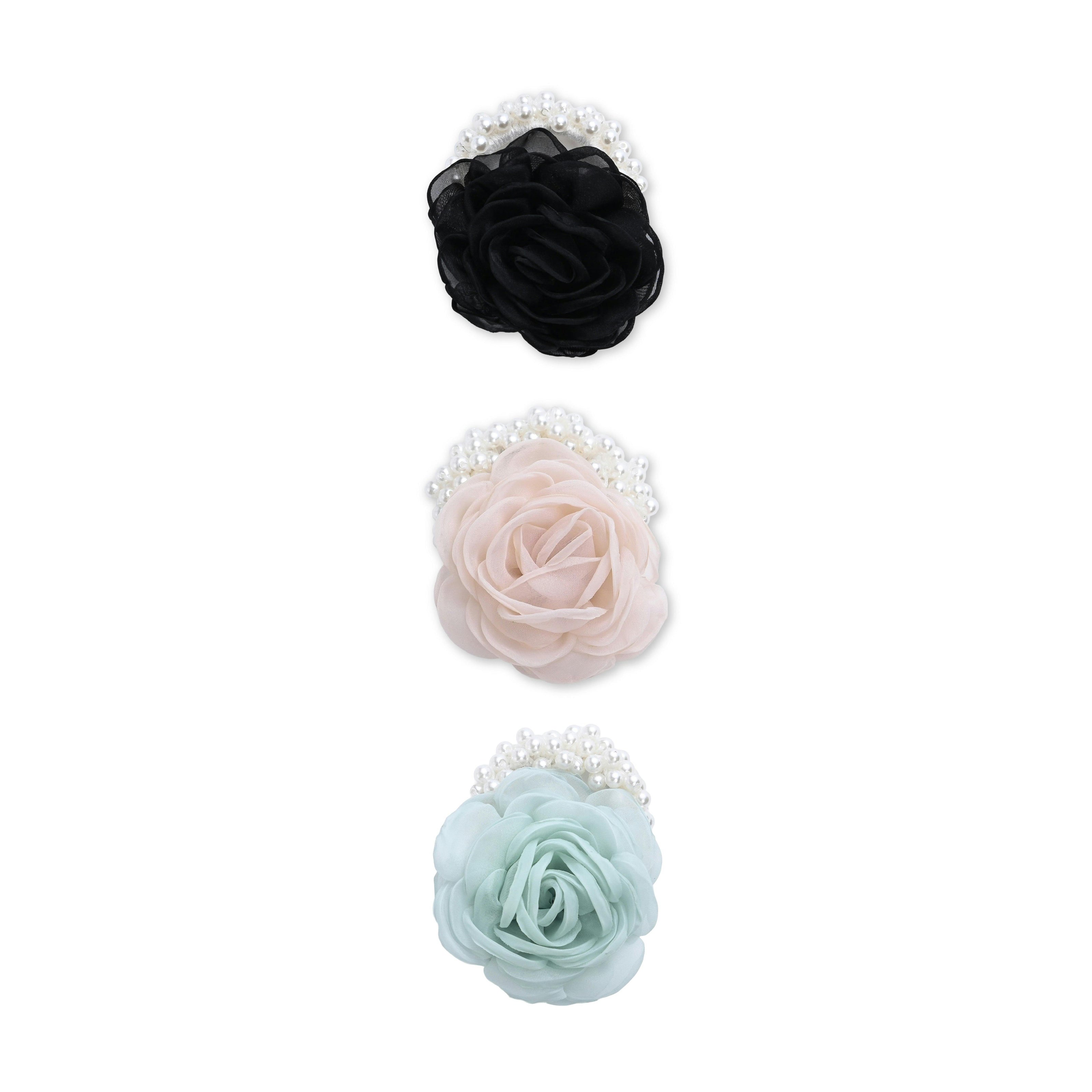 Pearl Petal Scrunchie set