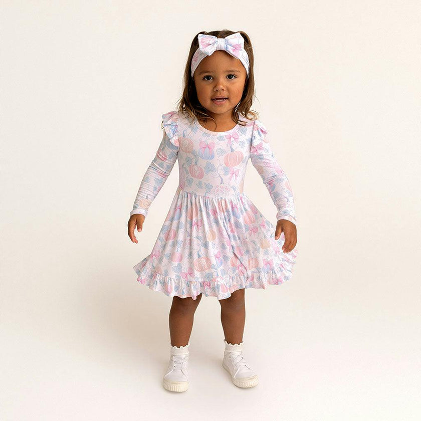 Posh Pumpkins Ruffled Twirl Dress