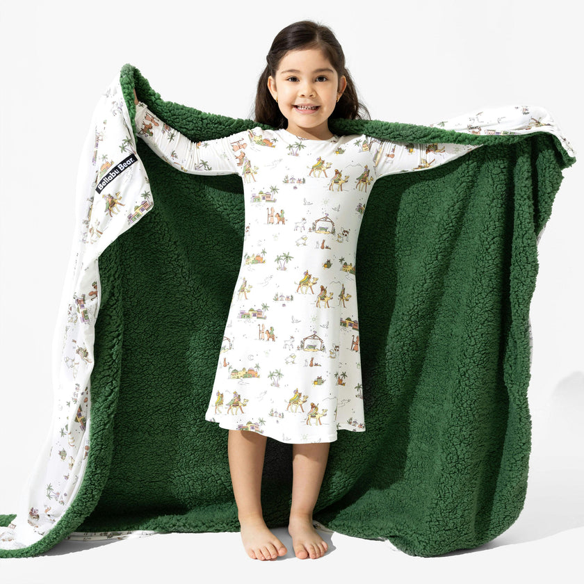Yuletide Bamboo Girls' Long Sleeve Dress