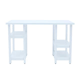 Wooden Desk & Chair Set with 4 Storage Shelves