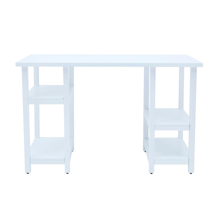 Wooden Desk & Chair Set with 4 Storage Shelves