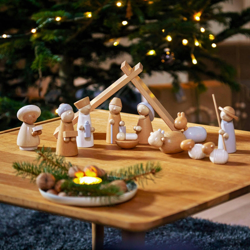 Natural Wood Nativity Scene Play Set