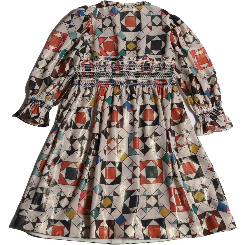 LUNA SMOCKED SHIRT DRESS