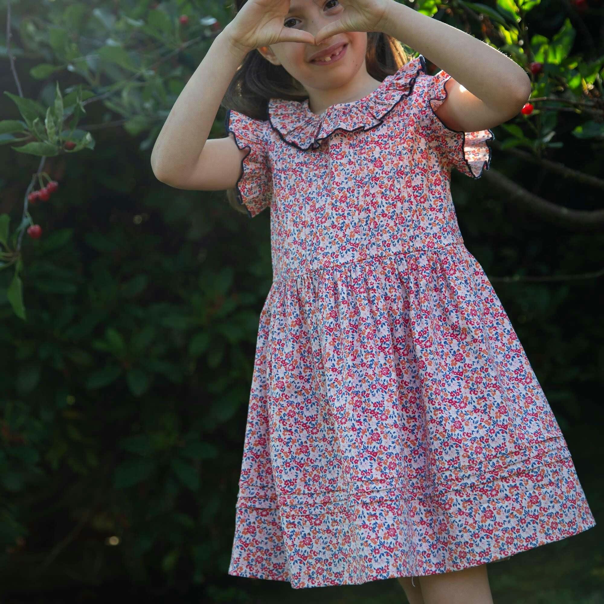Girls Ana Dress with Ruffles