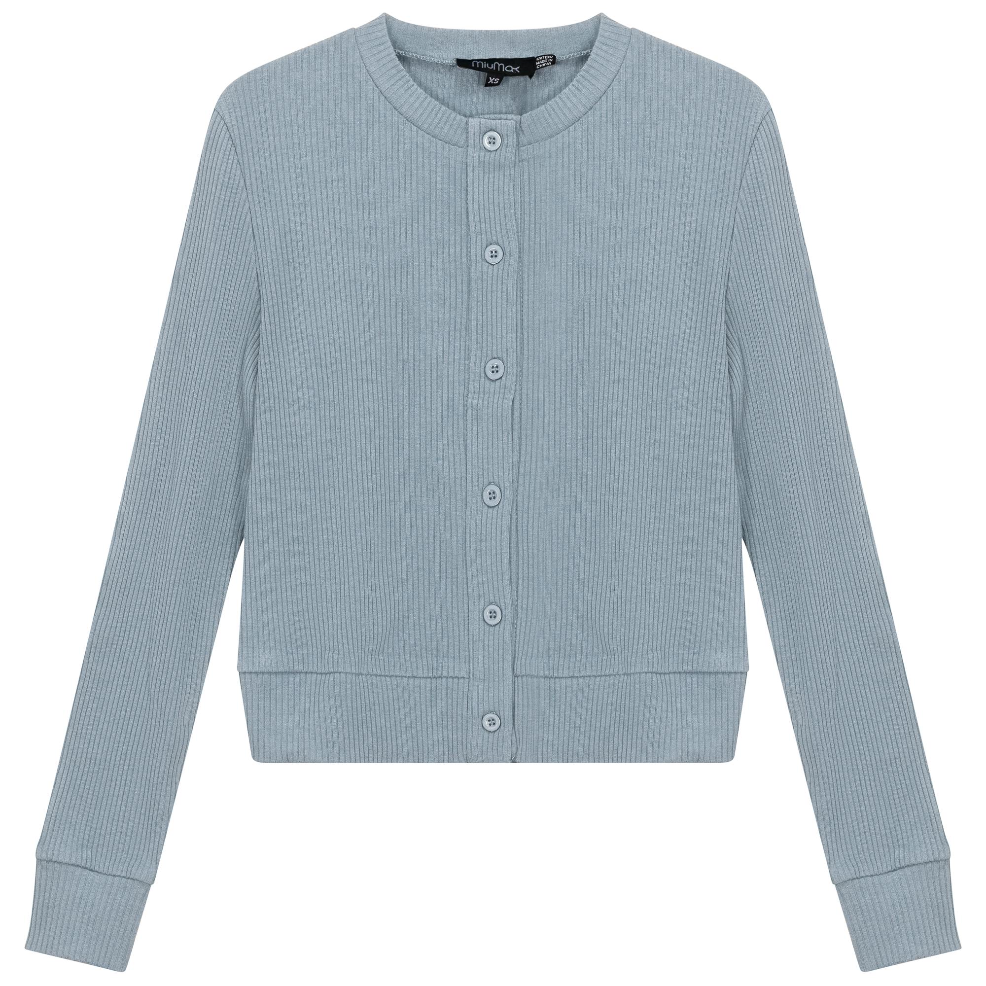 Cropped Ribbed Cardigan