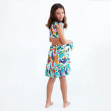 Girl's Mini Wrap Skirt - Paraiso Print