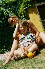 children's organic cotton polo shirt - tropical garden