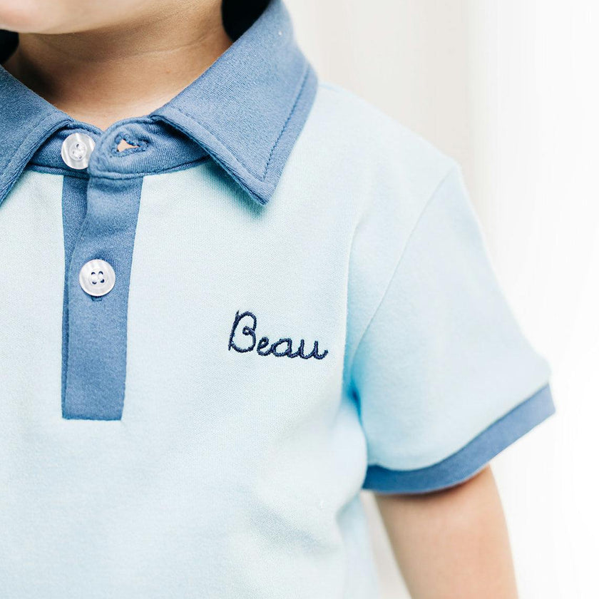 Custom Embroidered Contrast Polo Shirt