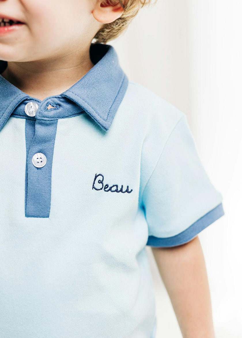 Custom Embroidered Contrast Polo Shirt
