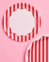 Candy Stripe Plates - 10 paper plates, 7in