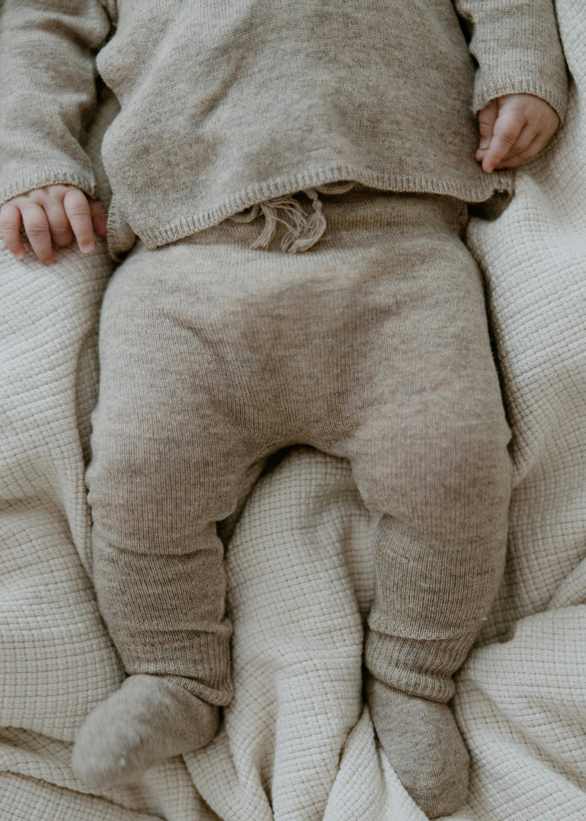 Cashmere Footless Leggings | Beige
