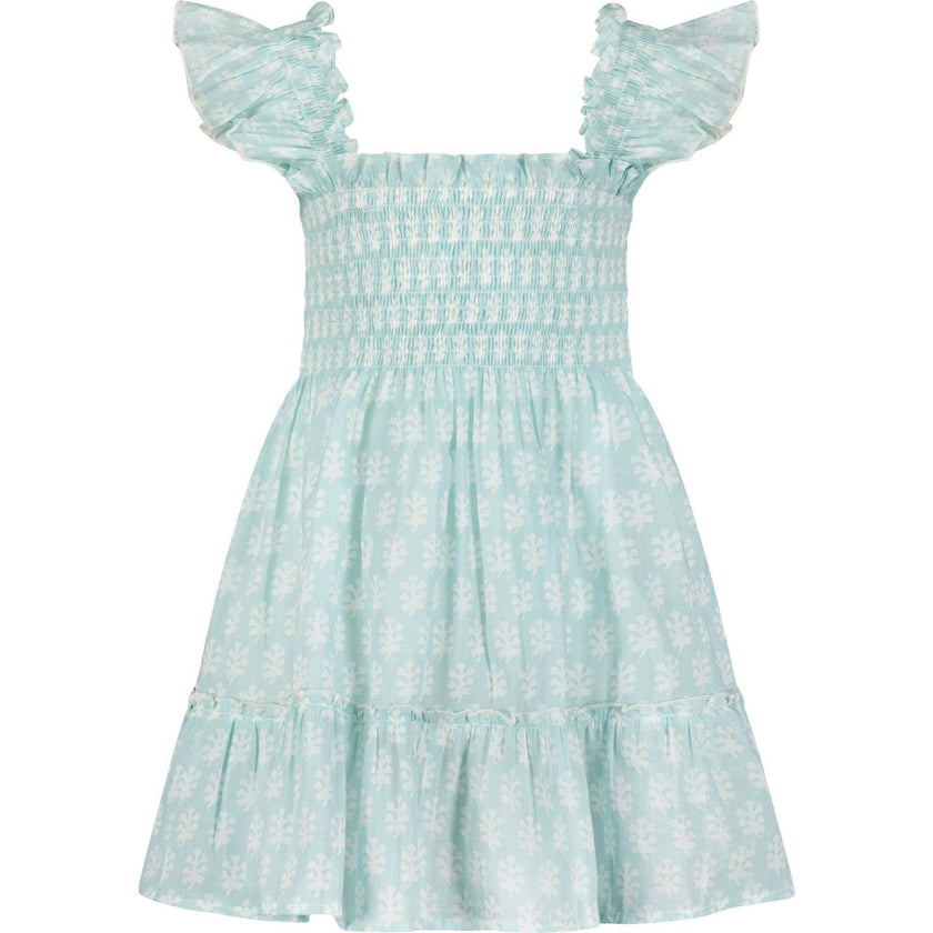 Mini Paloma Girl's Dress Seafoam Booty, Green