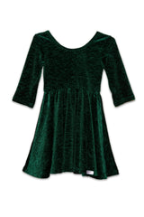 Holiday Twirly Dress in Emerald Bodre