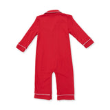Ribbon Red - Knit Flame Resistant Long Sleeve Coat Style Romper