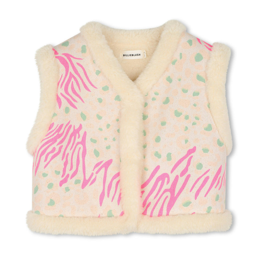 Cream Leopard Print Vest