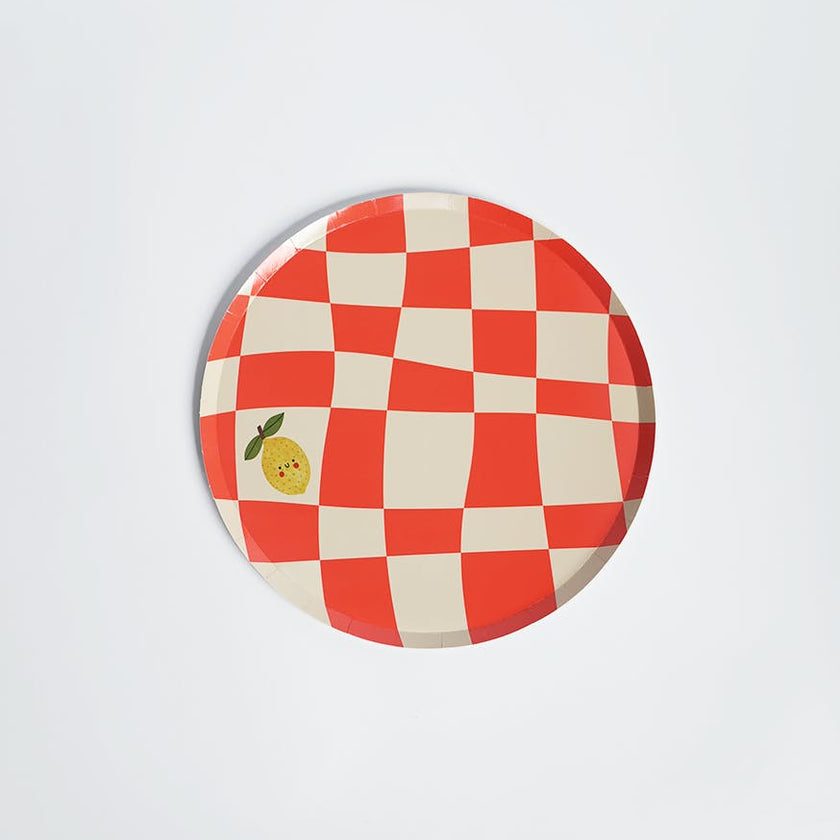 Little Chef Checkered Dinner Plates