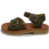 Pearl Leather Sandal, Green