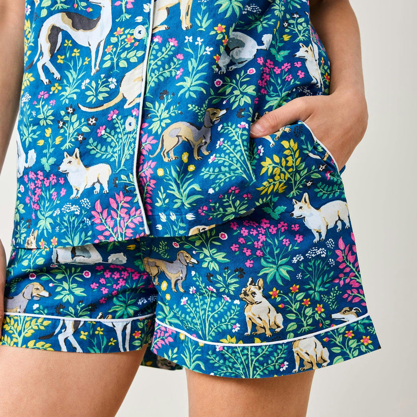 Must Love Dogs - Short PJ Set - Indigo