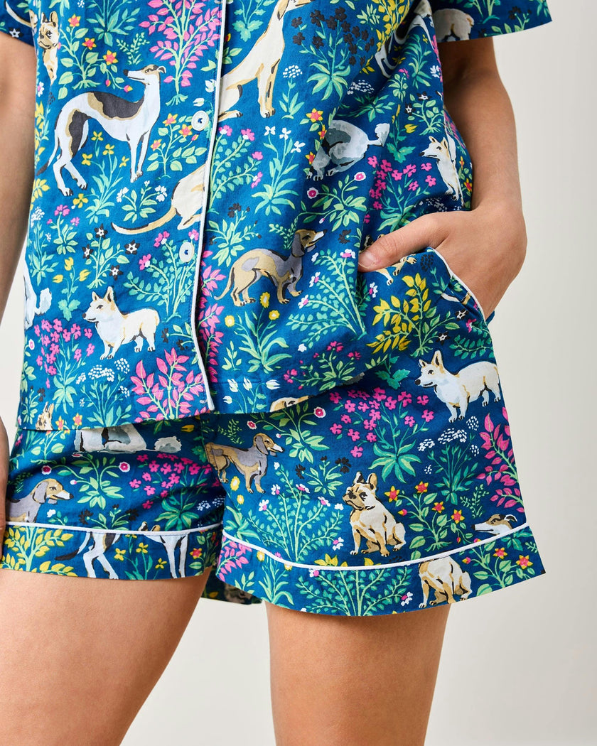 Must Love Dogs - Short PJ Set - Indigo