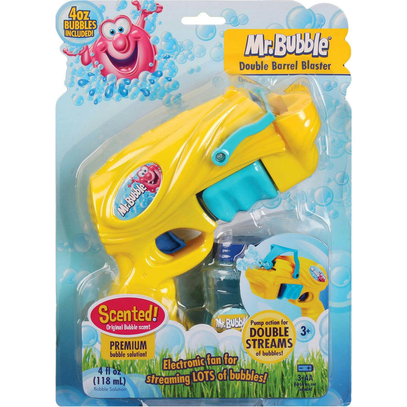 Mr. Bubble Double Barrel Blaster w/ 4oz of Bubble Solution