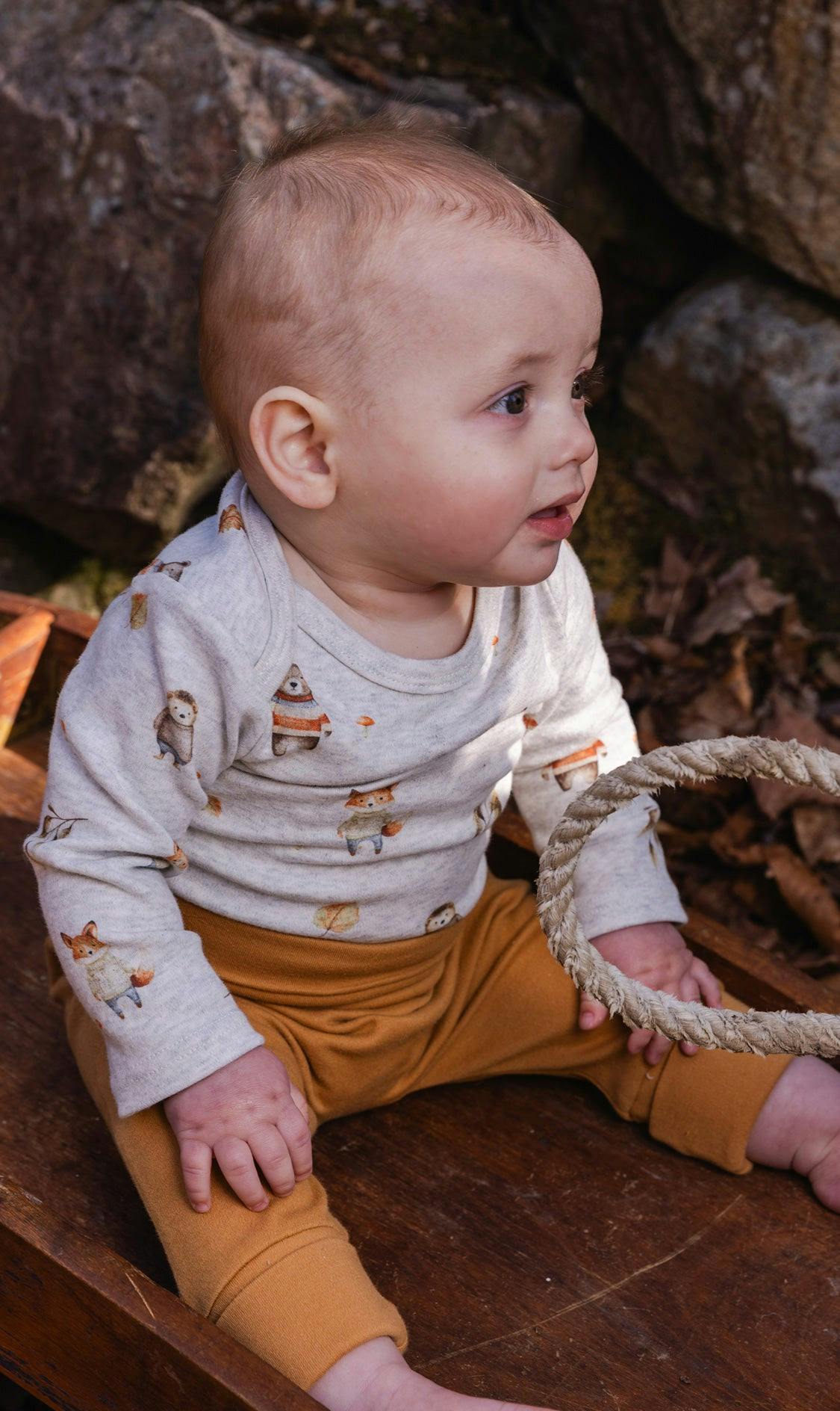Organic Cotton Evolutive Pants Brown Cinnamon