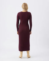 Eden Knit Nursing Dress  Maroon