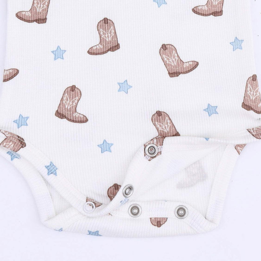 Mini Cowboy Boots - Long Sleeve Bodysuit