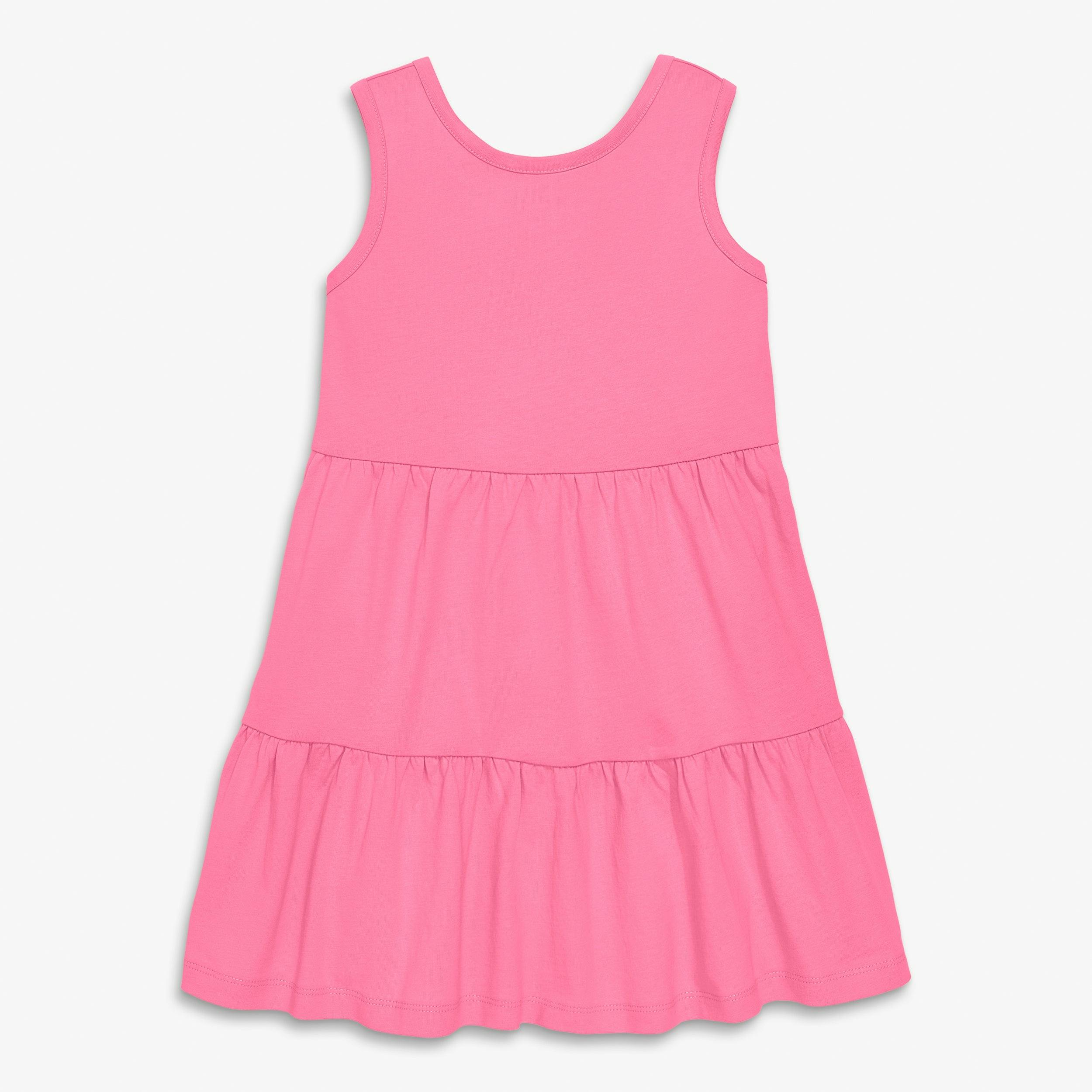 Kids cross-back tiered tank dress