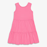 Kids cross-back tiered tank dress