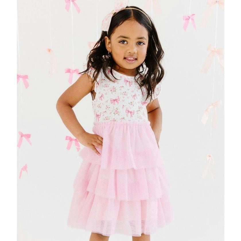 Ditsy Floral Tulle Bow Headband