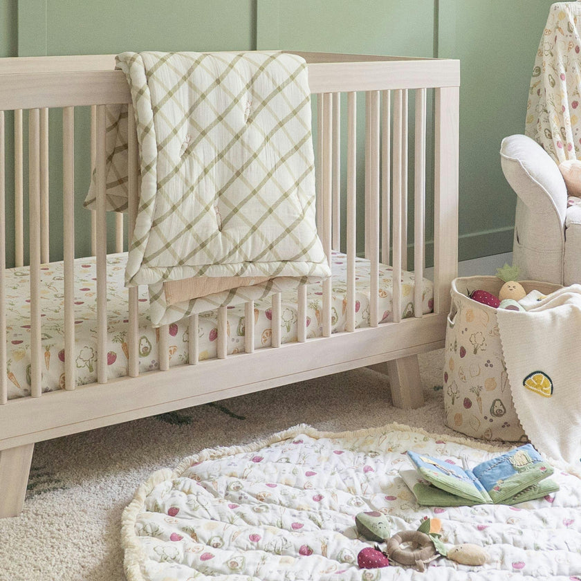 Clementine Fruits & Veggies Cotton Quilted Blanket