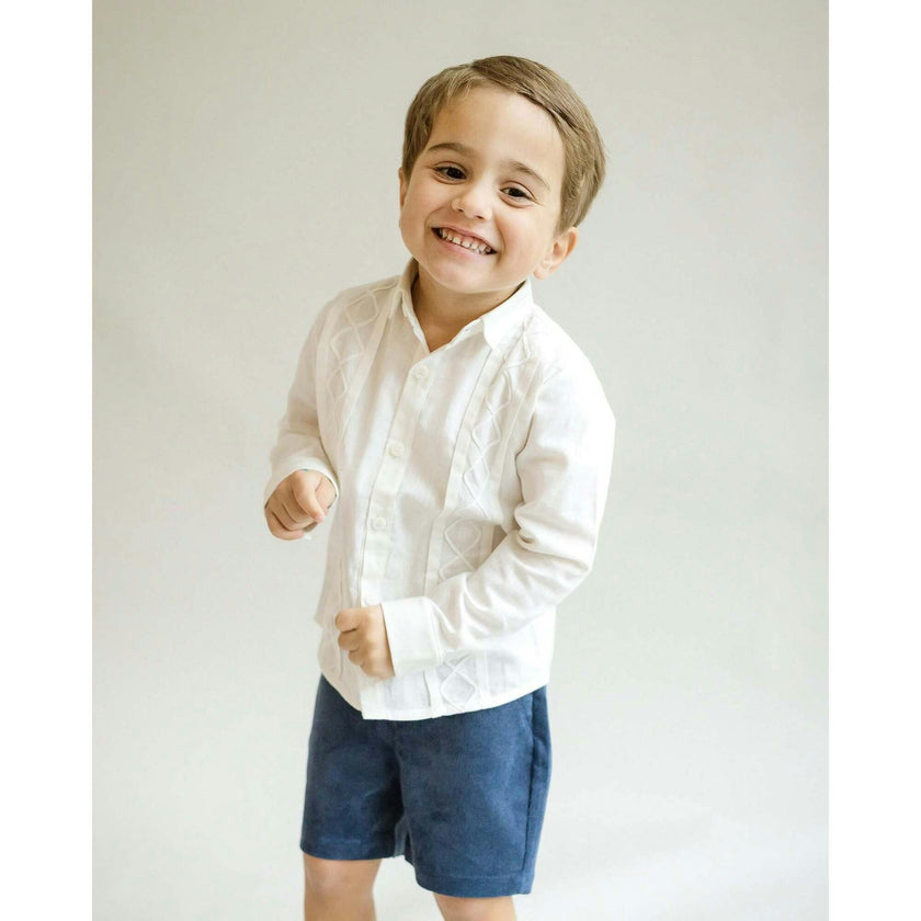 Long Sleeve Guayabera Shirt