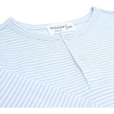 Unisex Powder Blue Stripe Pima Pajamas Set