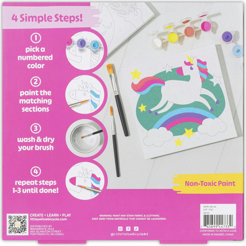 Little Yellow Bicycle: & Mermaid Paint-By-Number Canvas Kit