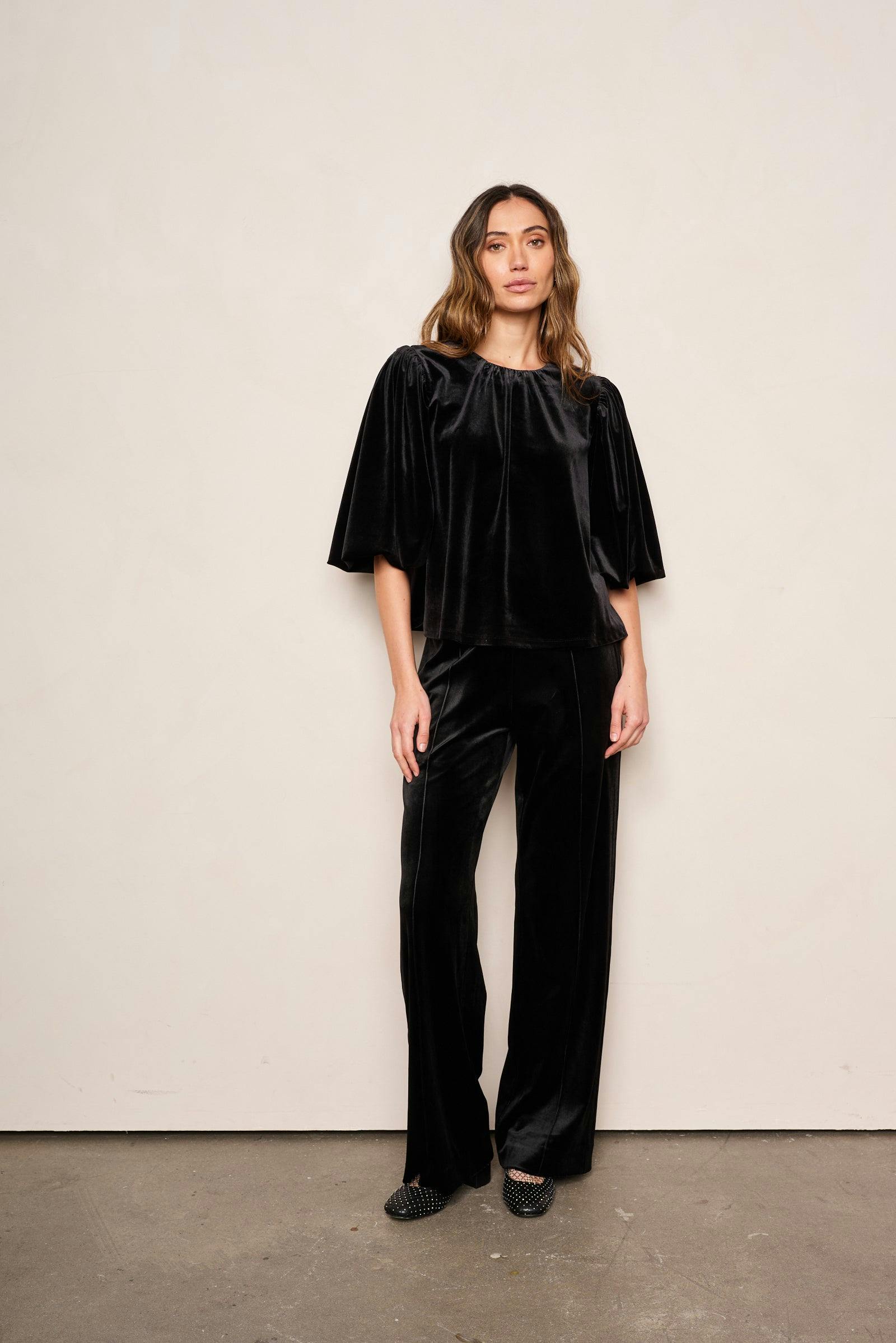 Women's Jin Velvet Wide Leg Pant