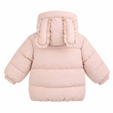 Pink Bow-Detail Puffer Jacket