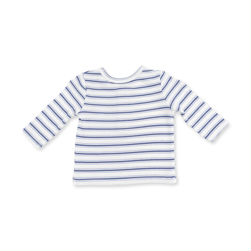 Vintage Stripe Blue - Long Sleeve Henley Play Set