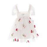 White Elysande Cherry Tulle Dress
