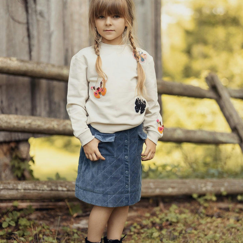Quilted Velour Skirt