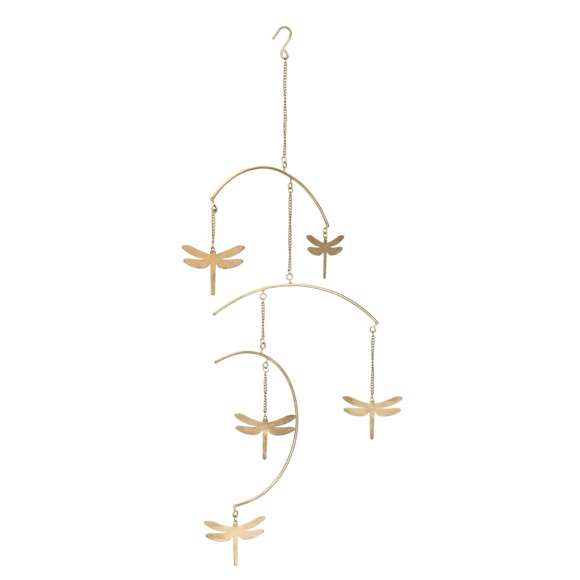 Violet Dragonfly Brass Nursery Ceiling Hanging