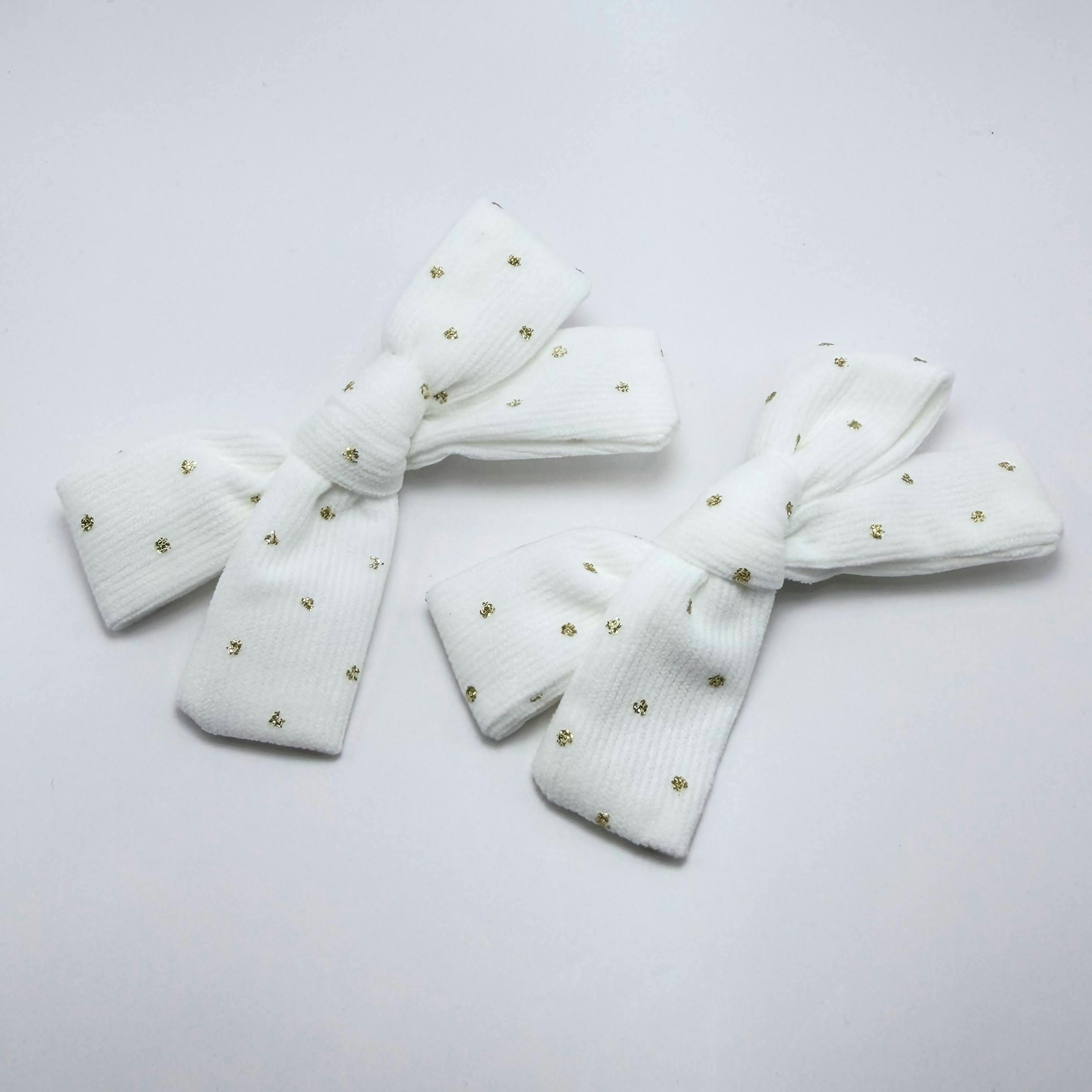 Golden Dot Bow Clips (Set of 2)