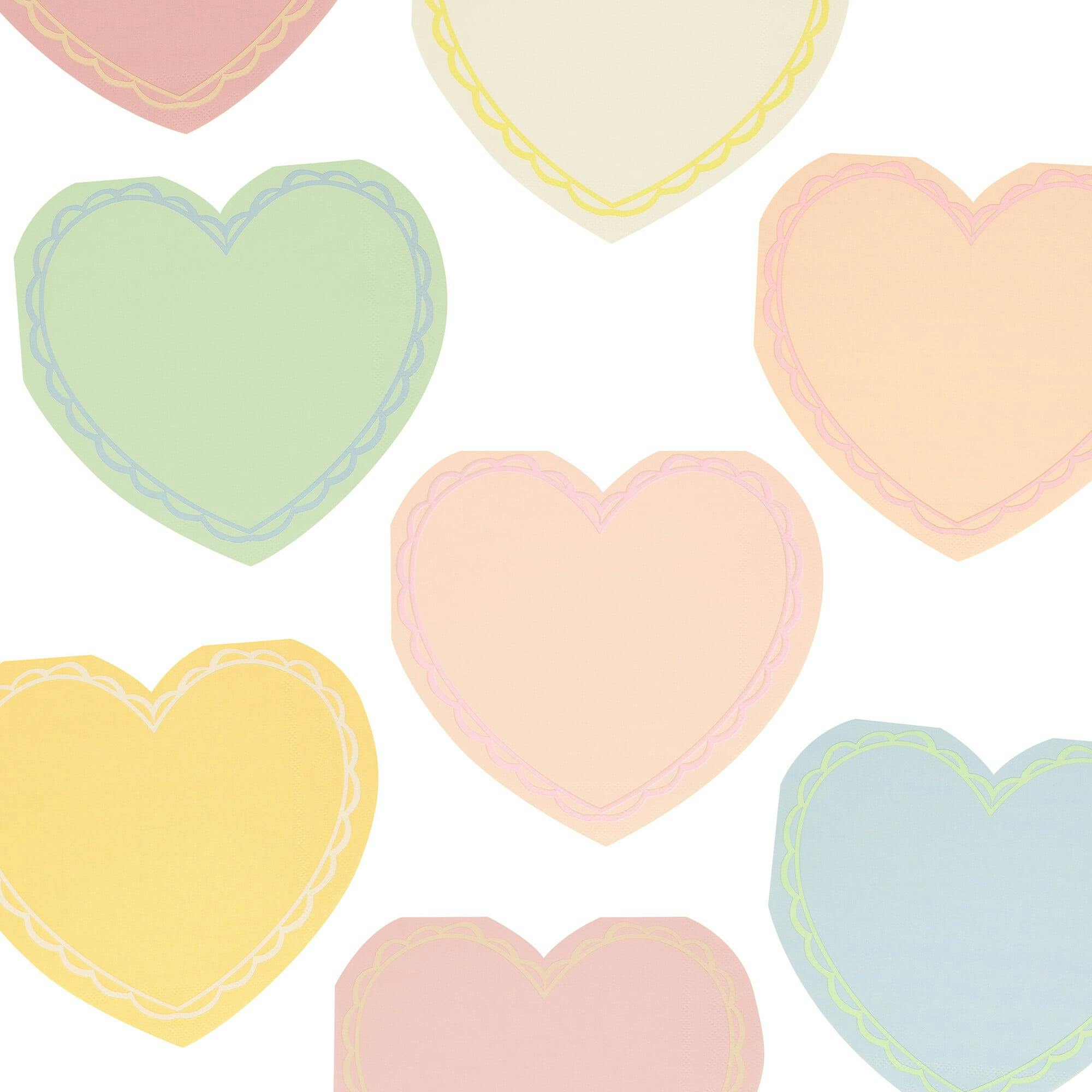 Pastel Heart Large Napkins