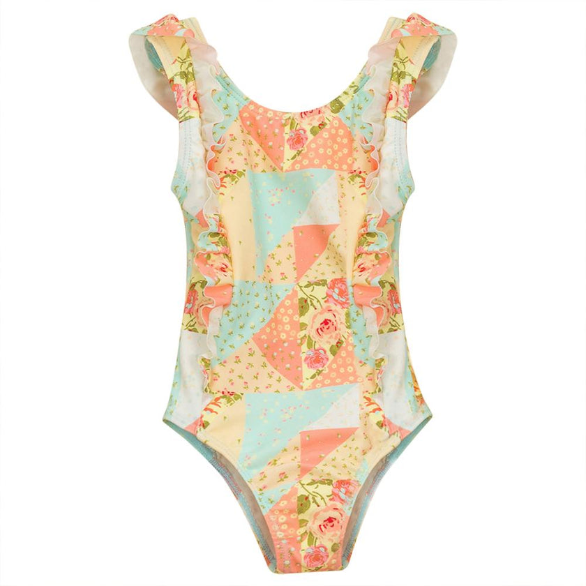Floral Patch Printed Swimsuit